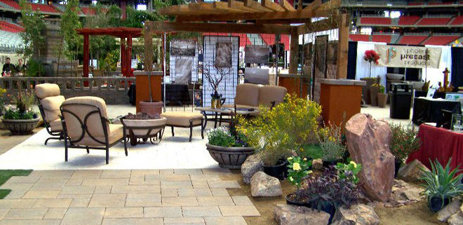 Garden patio on display at the Bakersfield Home Show
